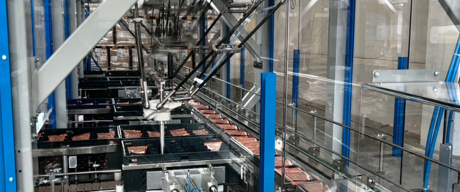 Feeding systems with robot pickers